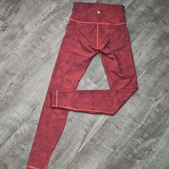 Lululemon Wunder Train High Rise 25” Leggings – Crackle Glaze Orange Women’s - Picture 2 of 12